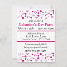 Dots Hearts Galentine's eller Valentines day Party