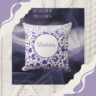 Dots Lila Personlig Dekorativ kudde