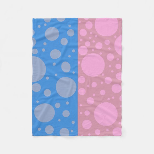 Dots Rosa Blue Dot Fleece Blanket, Small (Framsidan)