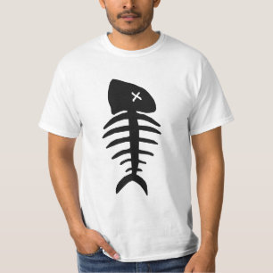 dött fiskskelett t shirt