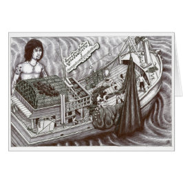 Dött ögakort med Vannak ovanför fartyget Hälsningskort