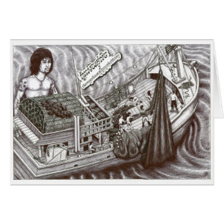 Dött ögakort med Vannak ovanför fartyget Hälsningskort