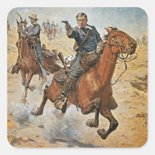 Dött säkert: en U.S.-kavalleritrooper i 1870sna Fyrkantigt Klistermärke