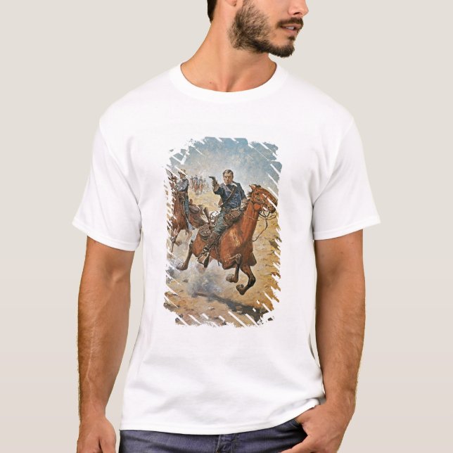 Dött säkert: en U.S.-kavalleritrooper i 1870sna Tee Shirt (Framsida)