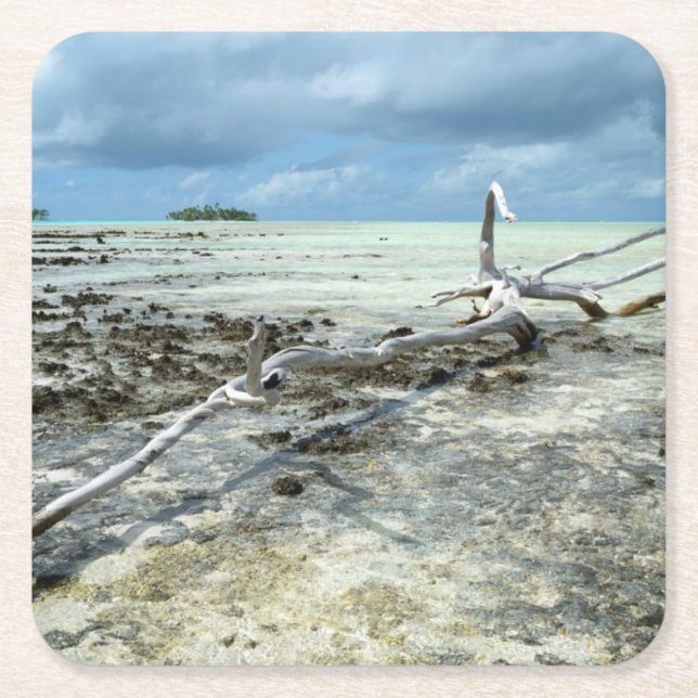 Dött trä i den Stillahavs- kustfartyget Underlägg Papper Kvadrat (Framsidan)