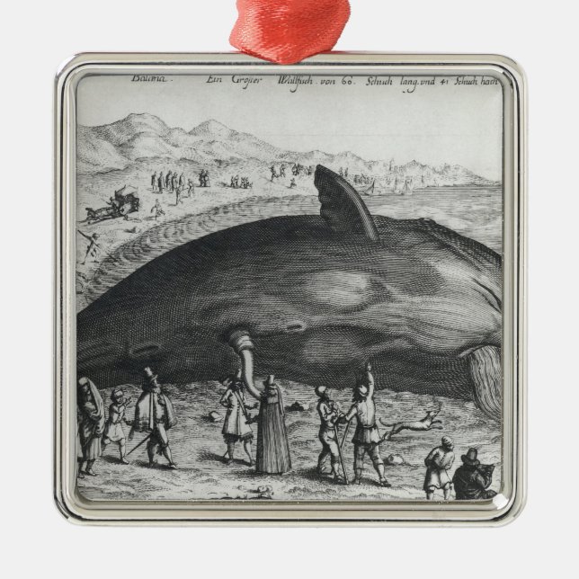 Dött val julgransprydnad metall (Framsidan)