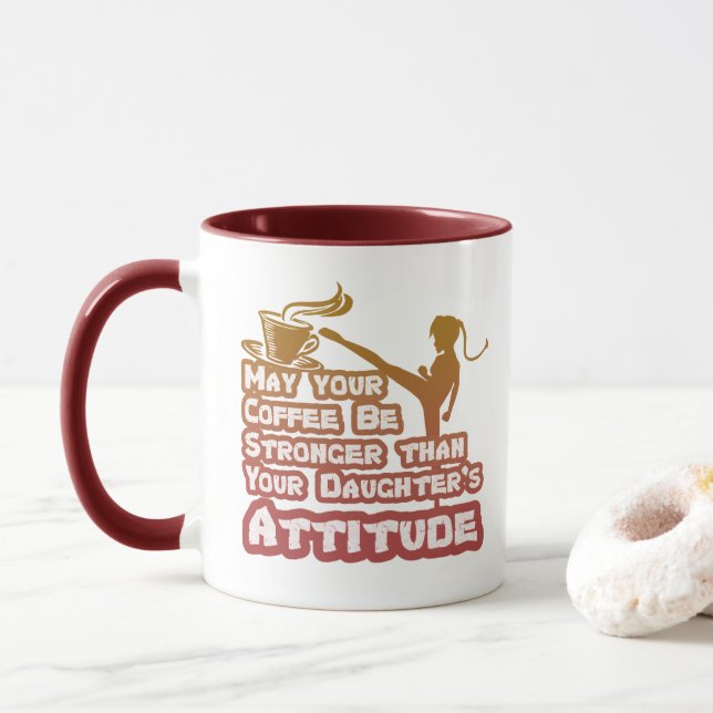 Dottens Attitude Funny Red and orange Quote Mugg (Med munk)
