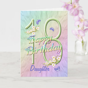 Dotter 18:e födelsedagskryckelflyget Garden Card Kort