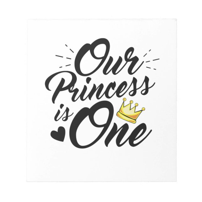 Dotter 1:a födelsedag Mammor Pappor Princess Anteckningsblock (Framsida)