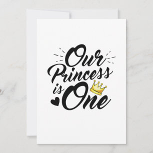 Dotter 1:a födelsedag Mammor Pappor Princess Spara Datumet