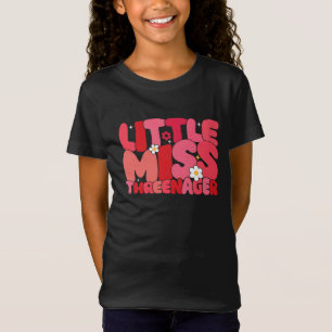 Dotter 3:e födelsedag Little Miss Threenager T Shirt