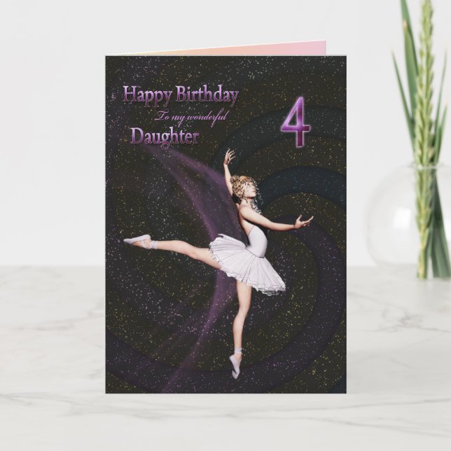 Dotter 4, ett födelsedagskort från ballerina kort (Framsida)