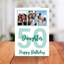 Dotter 50:e födelsedag Modern skriptfotosamling