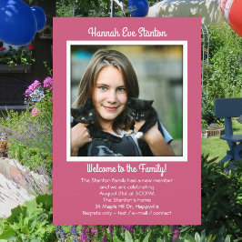 Dotter adoption foto festinladning inbjudningar