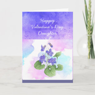 Dotter African Violet Flower Valentine Dikt  Helgkort