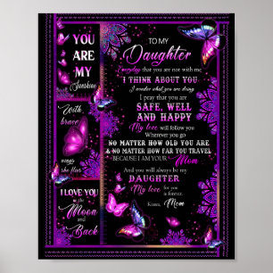 Dotter Älskare Till min dotter Kärlek Mamma Poster