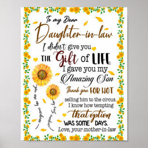 Dotter Älskare Till min kära svärdotter Poster