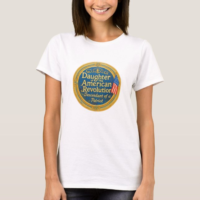 Dotter American Revolution Descendant Patriot T Shirt (Framsida)
