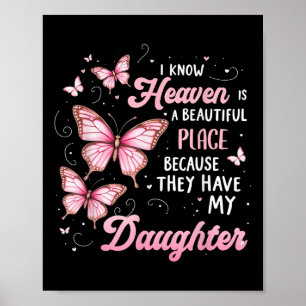 Dotter är min beskyddarängel i heaven Memorial D Poster