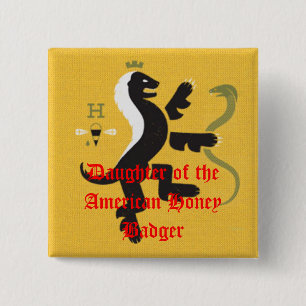 Dotter av amerikanhoney badger knapp