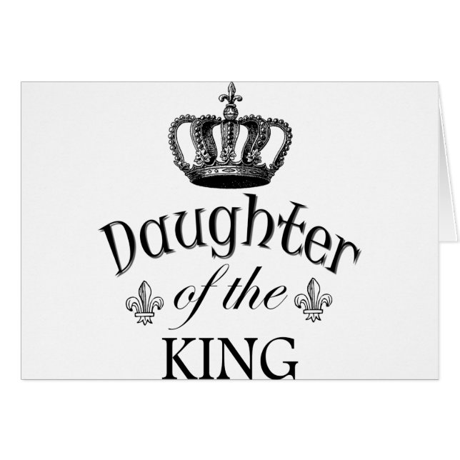 Dotter av kungen hälsningskort (Framsidan Horizontal)