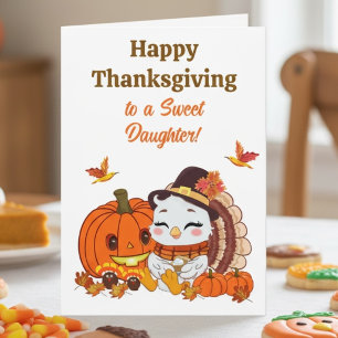 Dotter Baby Kalkon & Pumpkin Thanksgiving  Kort