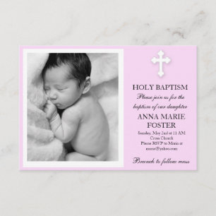 Dotter Baptism Inbjudningar