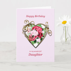 Dotter Birthday Antique Painting Ro Kort