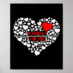 Dotter Chd Warrior Mamma medfödd hjärtsjukdom Poster