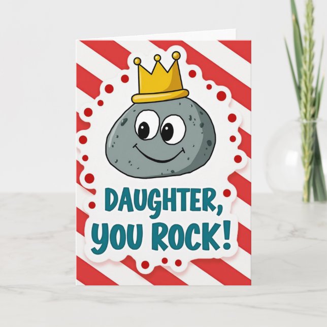 Dotter Du Är En Klippa Konstkort Kort (Framsida)