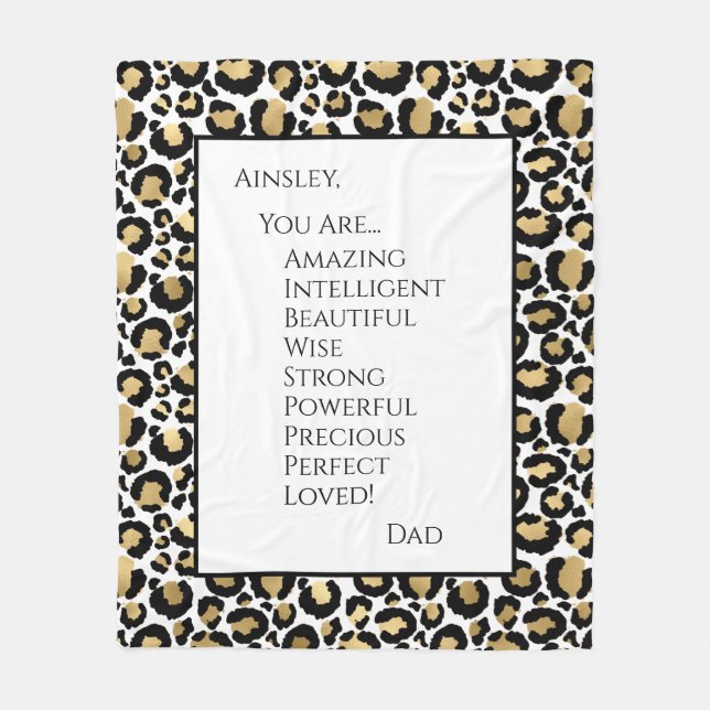 Dotter du är Fantastisk Fleecefilt (Framsidan)