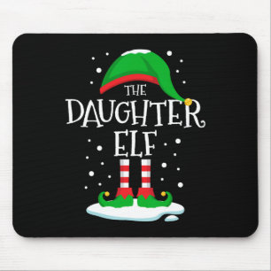 Dotter Elf-julfamiljen som matchar Julafton Gr Musmatta