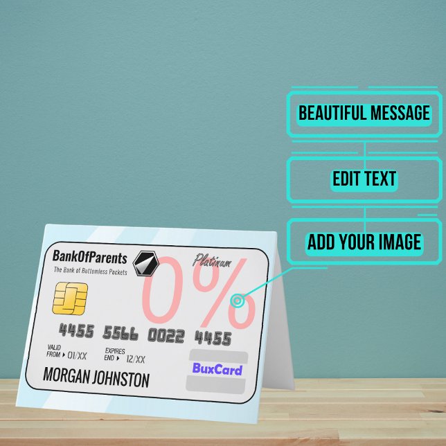 Dotter eller Son Fake Kredit Birthday Kort (What parent wouldn't want to give their son or daughter a credit card to max out for their birthday.)
