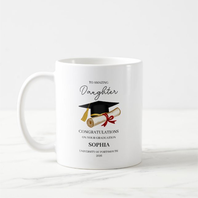 Dotter Examensfirande Present Kaffemugg (Vänster)