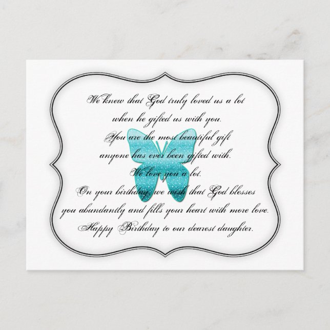 Dotter födelsedag Postkort för offerter Vykort (Framsida)