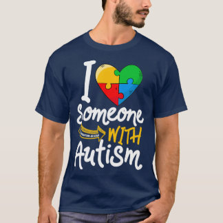 Dotter för att öka medvetenheten om autism i jurid t shirt
