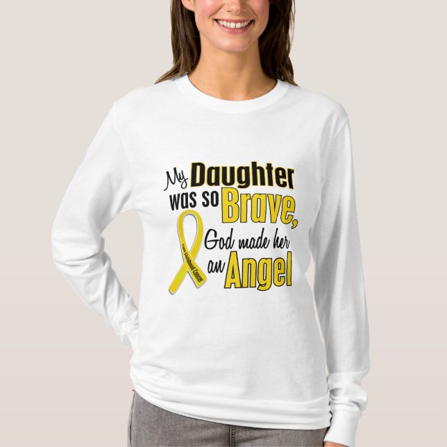Dotter för barndomcancerÄNGEL 1 T Shirt (Framsida)