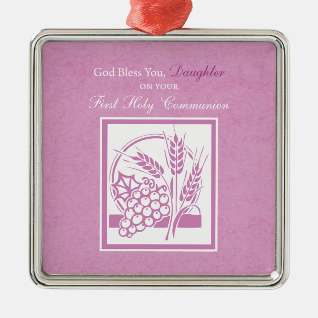 Dotter Första kommunen, Rosa Julgransprydnad Metall (Framsidan)