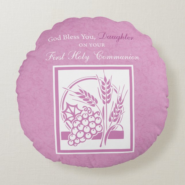 Dotter Första kommunen, Rosa Rund Kudde (Framsidan)