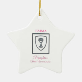 Dotter, första kommunfullmäktige Silver Chalice Julgransprydnad Keramik