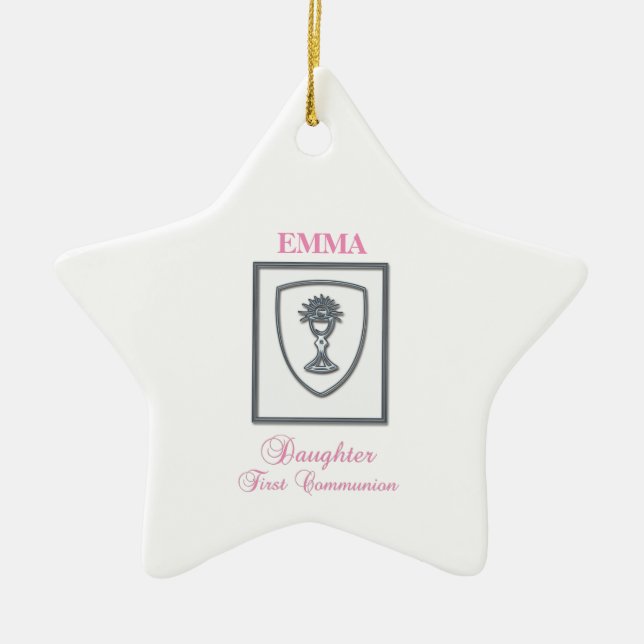 Dotter, första kommunfullmäktige Silver Chalice Julgransprydnad Keramik (Framsidan)