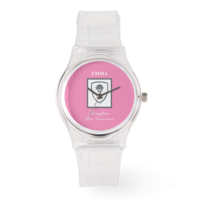Dotter, första kommunion silverkalk armbandsur (Framsida)
