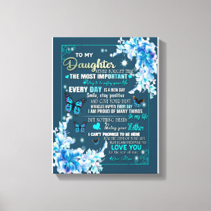 Dotter Gift   Brev till min dotter från Mamma Canvastryck