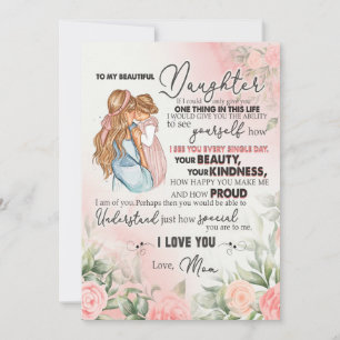 Dotter Gift   Brev till min dotter från Mamma Julkort