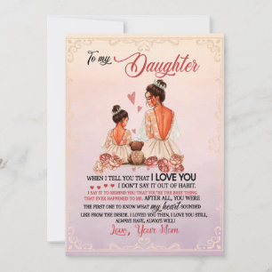 Dotter Gift Brev till min dotter från Mamma Julkort