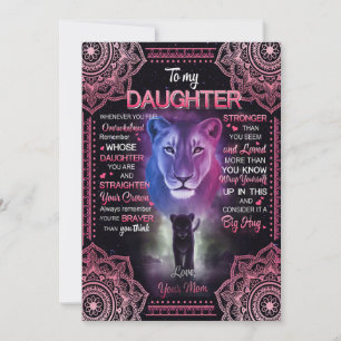 Dotter Gift   Brev till min dotter från Mamma Julkort