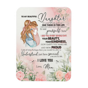 Dotter Gift Brev till min dotter från Mamma Magnet
