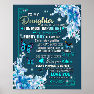 Dotter Gift   Brev till min dotter från Mamma Poster