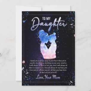 Dotter Gifts Brev till min dotter från Mamma Julkort