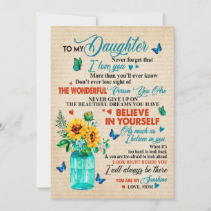 Dotter Gifts   Brev till min dotter från Mamma Julkort